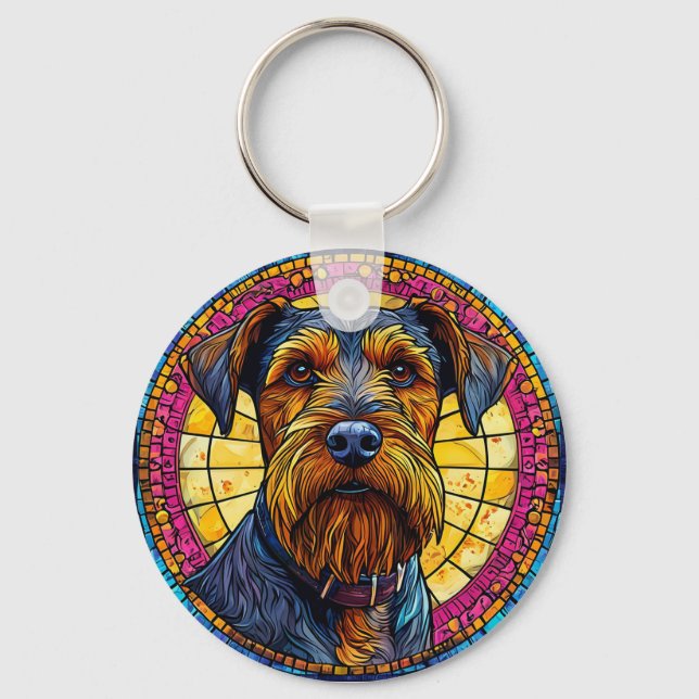 Porte-clés 🐶 Toutou Terrier de Dessin Animé pour Tous les Jo (Recto)