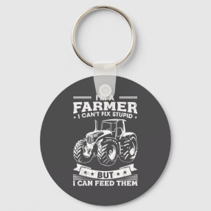 Porte-clés Tracteur d'agriculture drôle Je suis agriculteur j