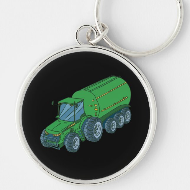 Porte-clés Tracteur de ferme vert (Devant)