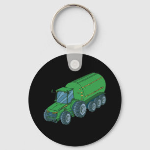 Porte-clés Tracteur de ferme vert