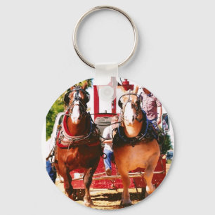Porte-clés traction de cheval de trait