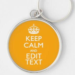 Porte-clés Traffic Yellow Decor Keep Calm And Your Text