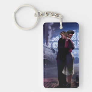 Porte-clés Train bleu