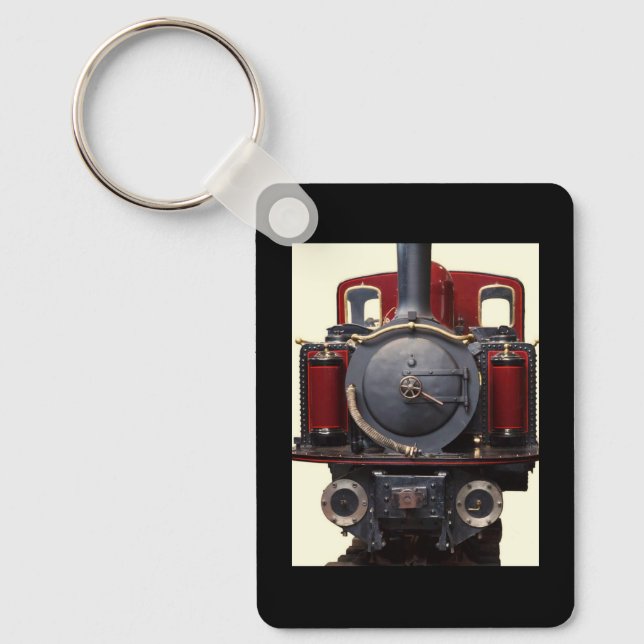 Porte-clés Train Bleu Et Rouge  (Recto)
