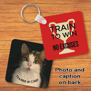 Porte-clés Train de devis sportif pour gagner du texte photo