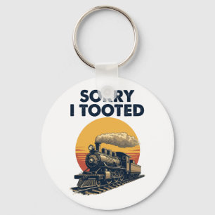 Porte-clés Train Désolé d'avoir pris Funny Locomotive Railroa