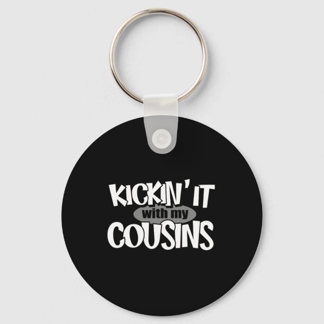 Porte-clés Traîner avec mes cousins 1 conception (Recto)