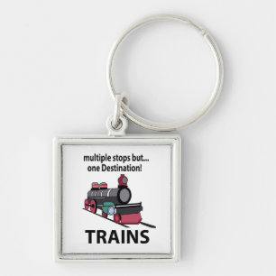 Porte-clés Trains multiples arrêts mais une destination Train