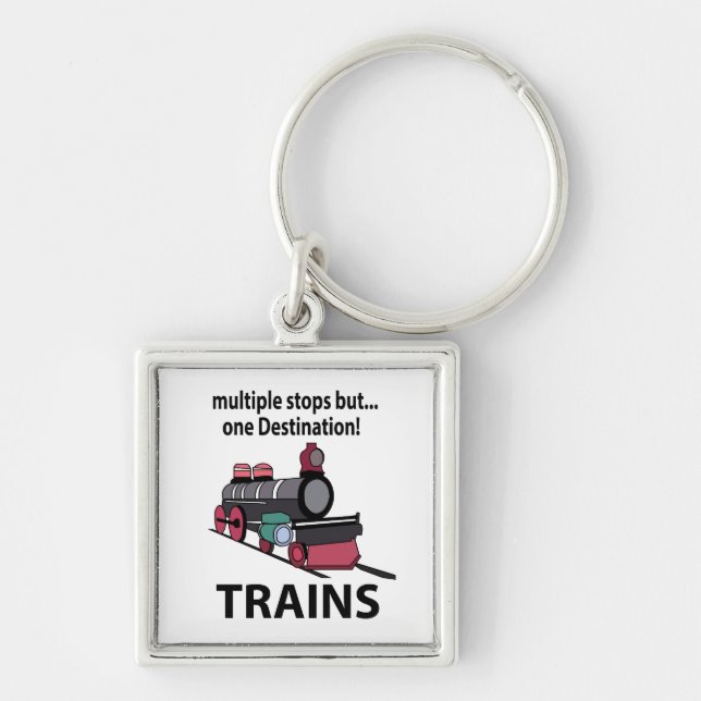 Porte-clés Trains multiples arrêts mais une destination Train (Devant)