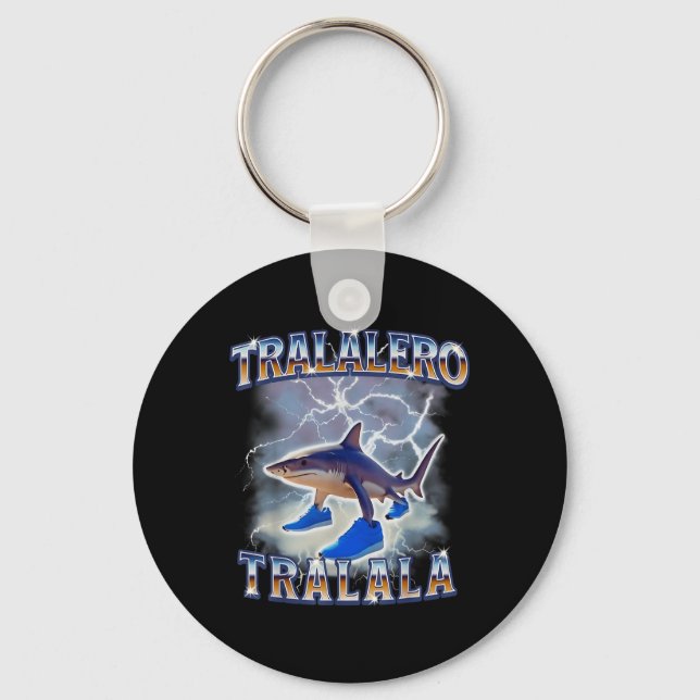 Porte-clés Tralalero Tralala Funny Shark meme Bootleg (Recto)