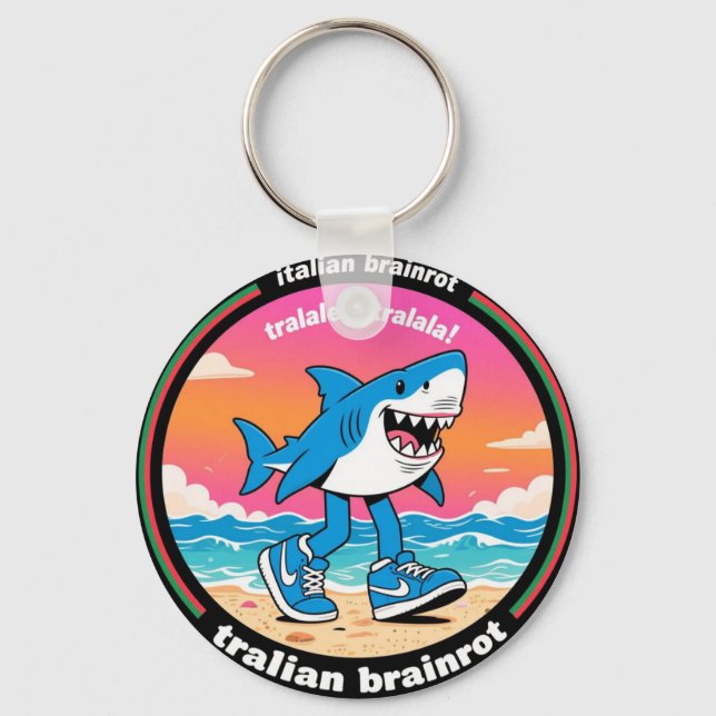 Porte-clés tralalero tralala "italian brainrot"  keychain (Recto)