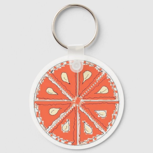 Porte-clés Tranche de mandarine orange (Recto)
