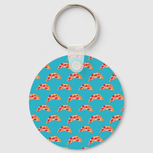 Porte-clés Tranche de pizza au fromage pepperoni Vaporwave Fa
