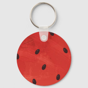 Porte-clés Tranche géante de pastèque à l'aquarelle mignonne
