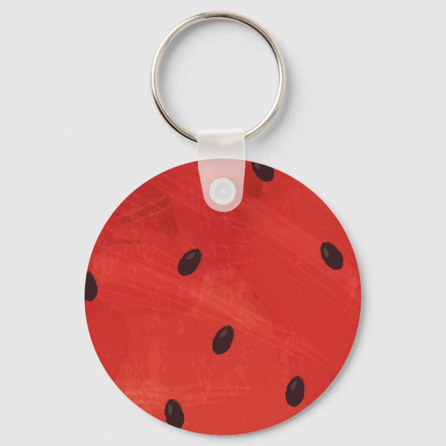 Porte-clés Tranche géante de pastèque à l'aquarelle mignonne  (Recto)