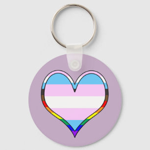 Porte-clés Trans Pride Heart Keychain