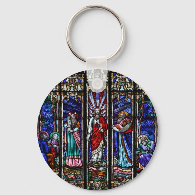Porte-clés Transfiguration de Jésus-Christ Art en verre (Recto)