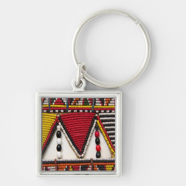 Porte-clés Travail de perles tribal Maasai (Devant)