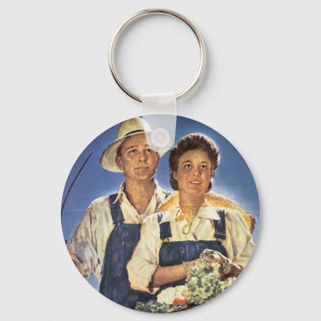 Porte-clés Travail sur une ferme...Cet été (Recto)