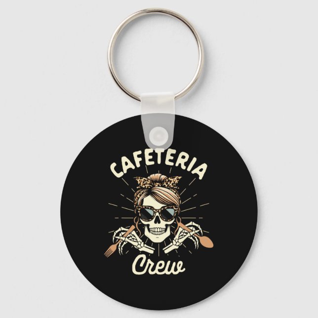 Porte-clés Travailleur de cafétéria Dame déjeuner Équipe de s (Recto)