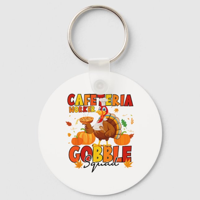 Porte-clés Travailleur de Cafétéria Gobble Squad Dinde Citrou (Recto)