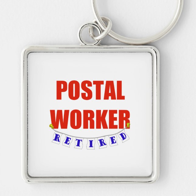 PORTE-CLÉS TRAVAILLEUR POSTAL RETRAITÉ (Devant)