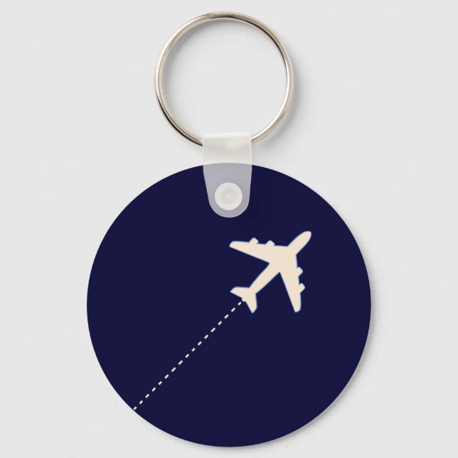 Porte-clés travel airplane with dotted line (Recto)