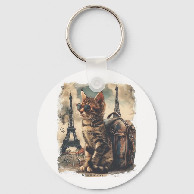 Porte-clés Travel Buddy Cat (Recto)