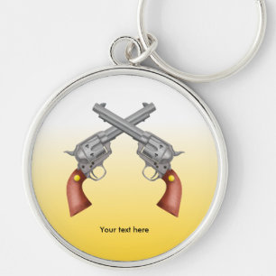Porte-clés Traversée De Deux Pistols De L'Ancien Ouest Améric