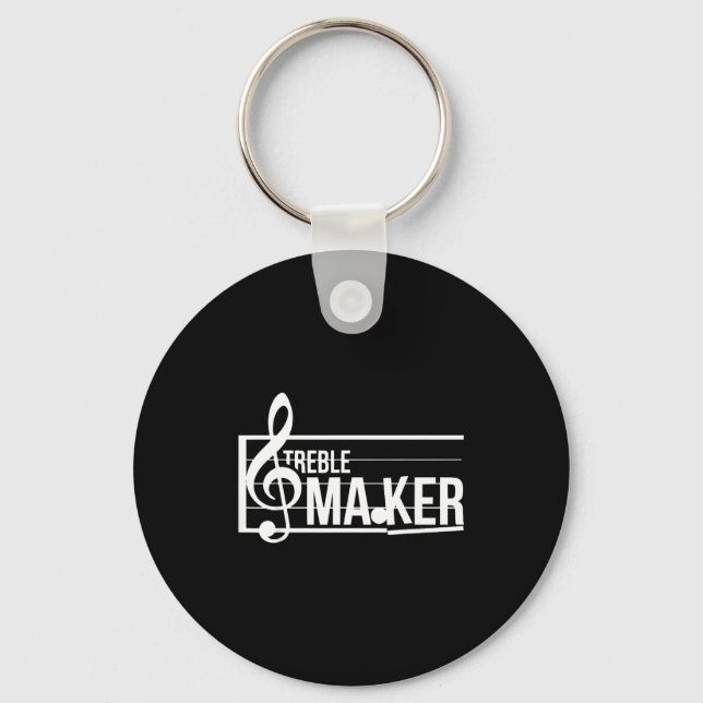 Porte-clés Treble Maker Pun Funny Marching Band Music Lover E (Recto)