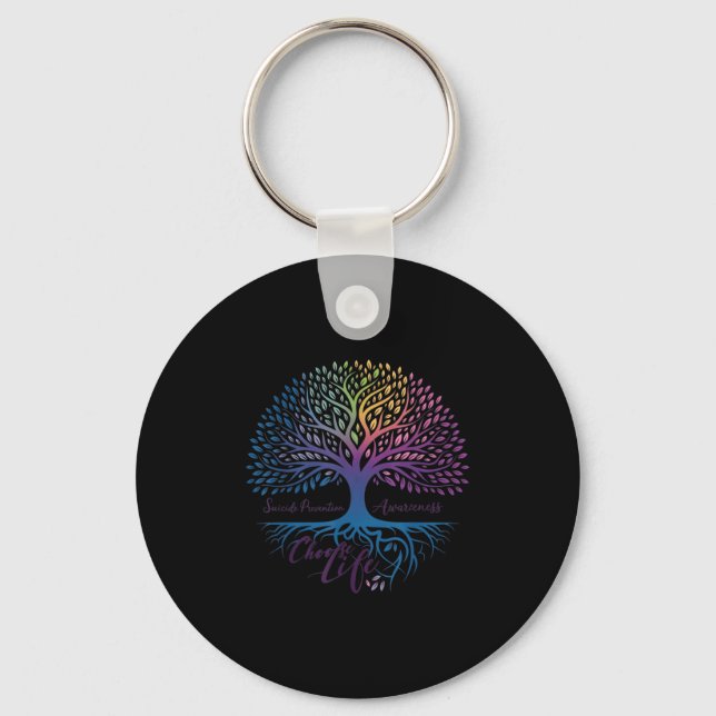 Porte-clés Tree Of Life Choose Life Suicide Prevention Awaren (Recto)