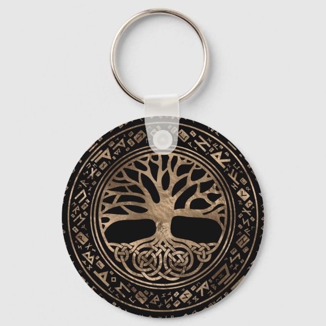 Porte-clés Tree of life -Yggdrasil Runic Pattern (Recto)
