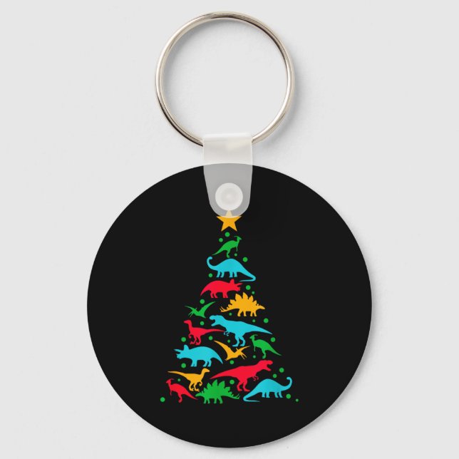Porte-clés Tree Rex Dinosaur Dino Tree Christmas Tree Funny  (Recto)