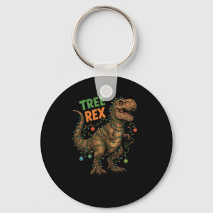 Porte-clés "tree Rex" Dinosaur Humour de Noël Tee