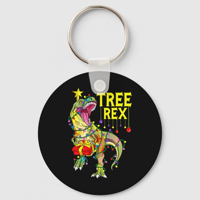 Porte-clés Tree Rex! Drôle de paléontologue de Noël  (Recto)