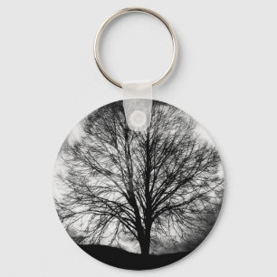 Porte-clés Tree Silhouette in Front of a Full Moon