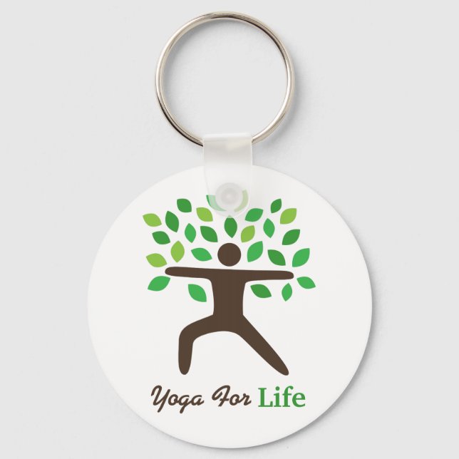 Porte-clés Tree Yogi Pose de guerrier de yoga pour (Recto)