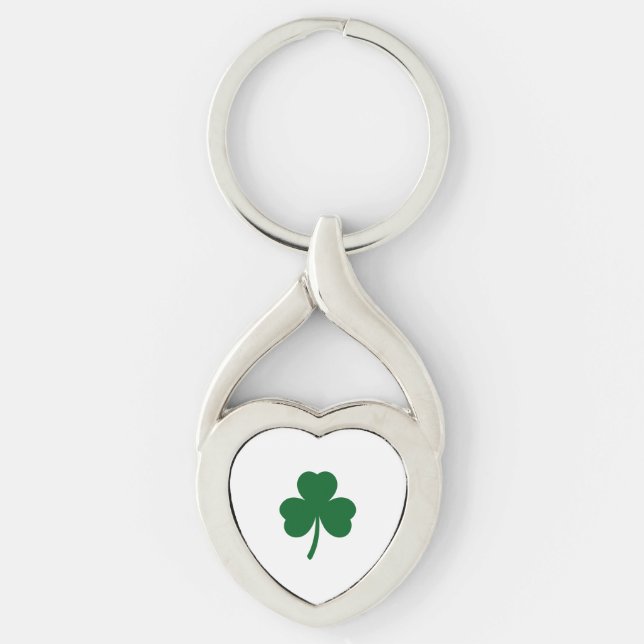 Porte-clés Trèfle à Trois Feuilles en MetalArt Ver (Devant)