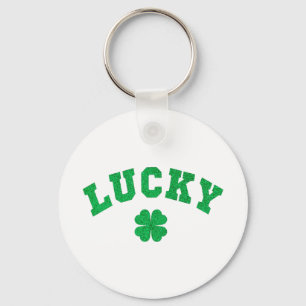 Porte-clés Trèfle Chanceux Saint Patrick Impression des Deux