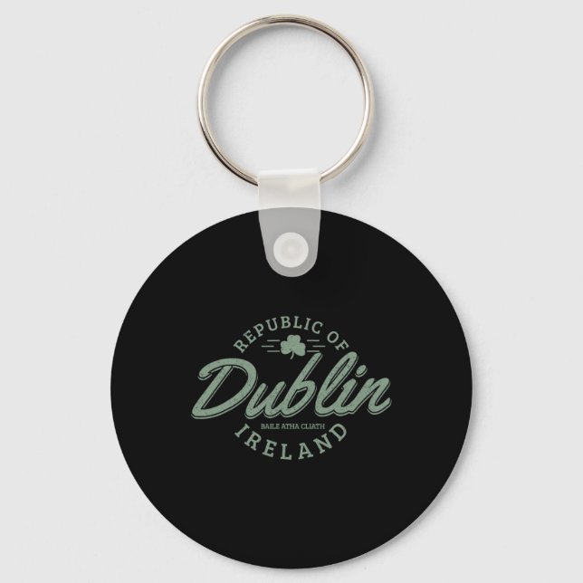Porte-clés Trèfle de Dublin Irlande Saint-Patrick  (Recto)