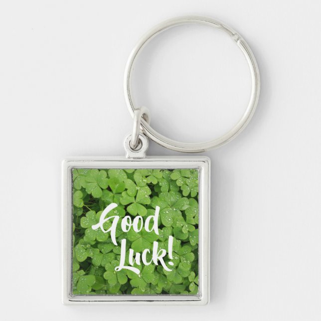 Porte-clés Trèfle porte-bonheur de la Saint-Patrick en porte- (Devant)