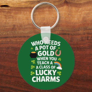 Porte-clés Trèfle Porte-Bonheur Enseignant St Patrick Irlanda