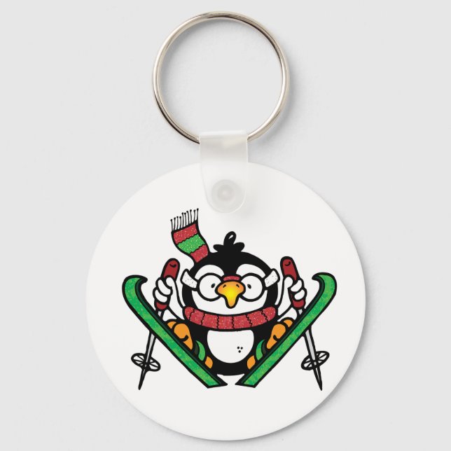 Porte-clés Tremplin de Ski Pingouin (Recto)
