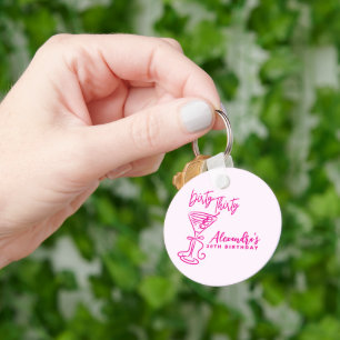 Porte-clés Trendy Rose Dirty Thirty 30e Anniversaire