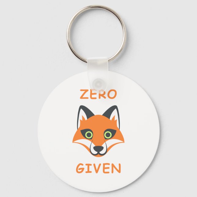 Porte-clés Trendy Zero Fox Donné phrase Emoji Cartoon (Recto)