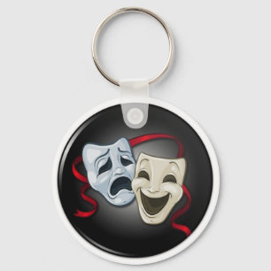 Porte-clés Très amusant Masque Théâtre, Comédie & Tragédie, P
