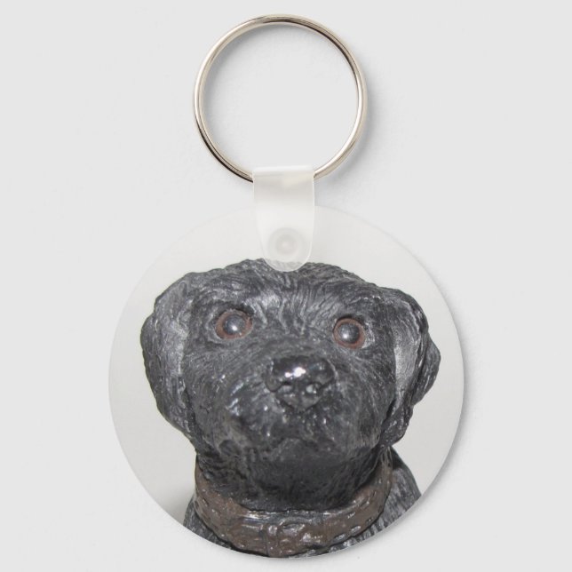 Porte-clés Très Cool Labrador Noir (Recto)
