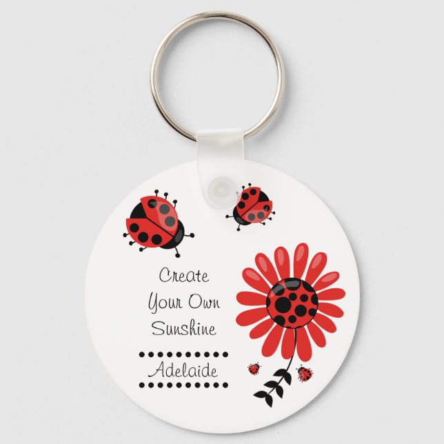 Porte-clés Très moderne Red Ladybug Personnalisé (Recto)