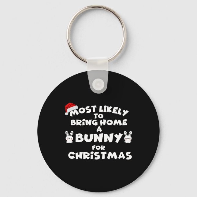 Porte-clés Très Probable D'Apporter Bunny Noël Drôle La plupa (Recto)