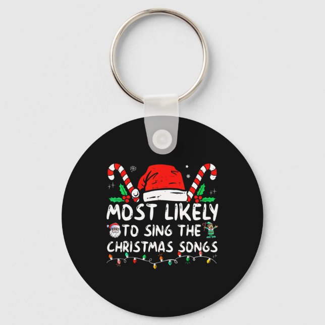 Porte-clés Très Probable De Chanter Les Chansons De Noël Noël (Recto)